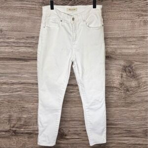 Madewell Skinny Crop Jeans‎ Mid-Rise White Women's Size 26P Petite Denim